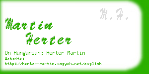 martin herter business card